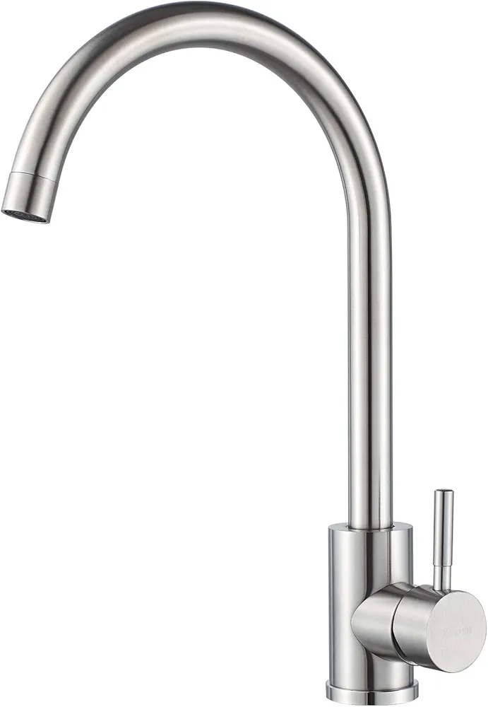 Chrome High-Arc Faucet with Angular Spout